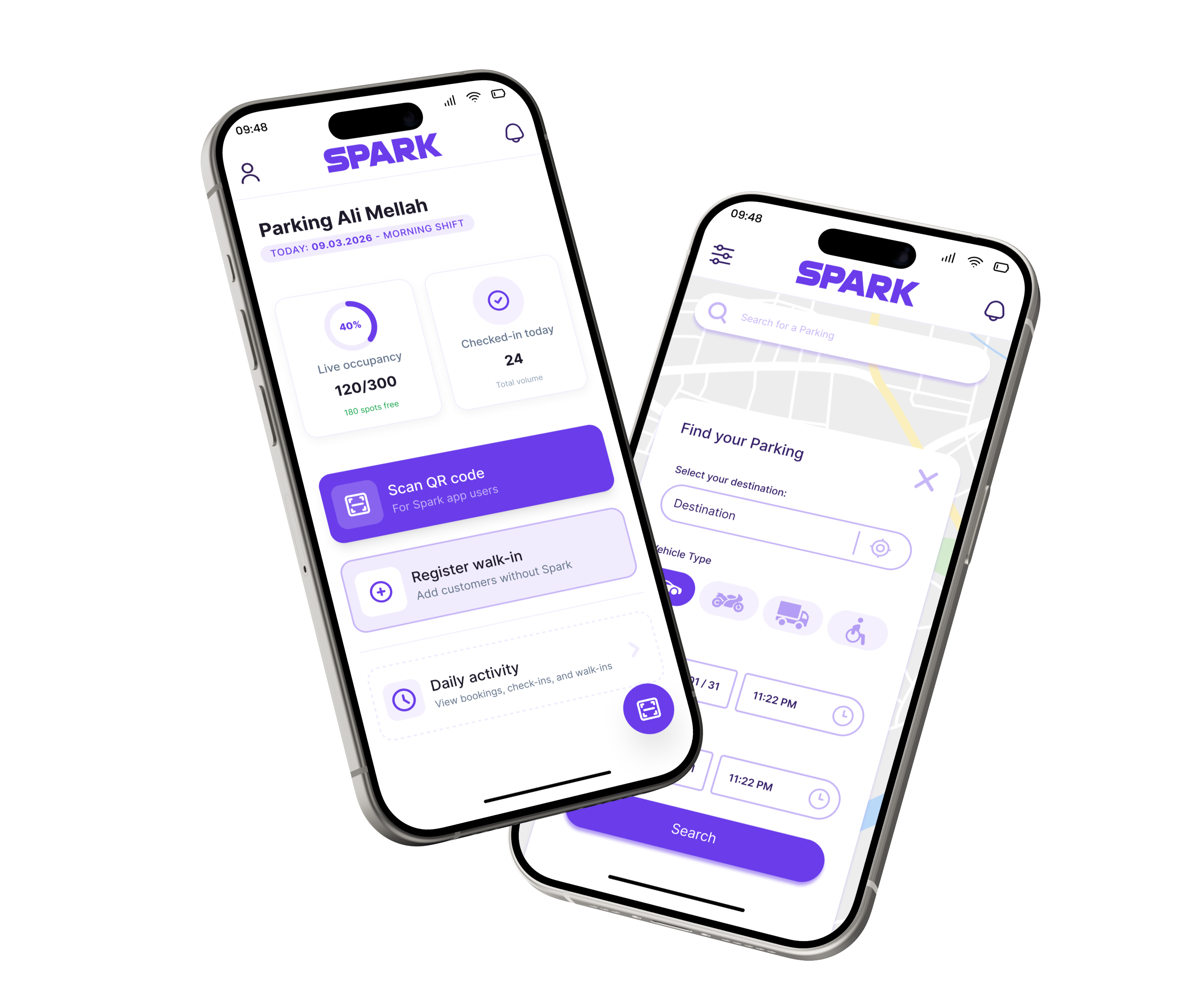 Spark parking app